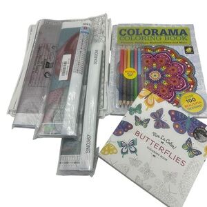 🦋 Creative Relaxation Bundle – Coloring Books, Loose Pages & Diamond Paintings